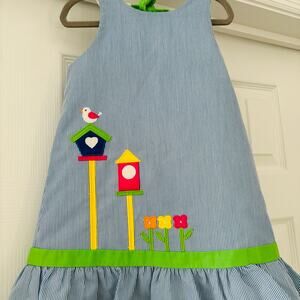 Florence Eiseman Birdhouse Appliqué Dress with Mini Purse Set Size 3T NWT